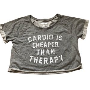 Forever21 graphic tee funny shirt crop Size small gray